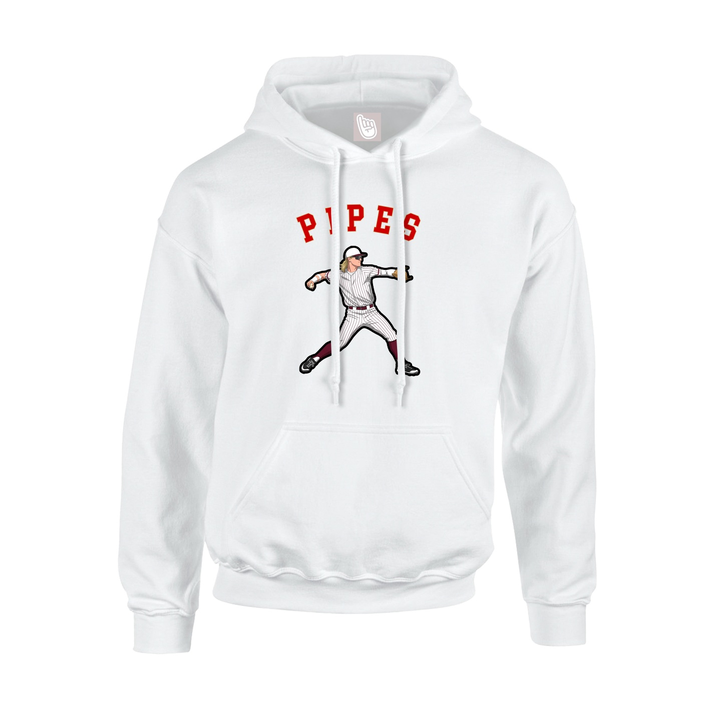Youth Hoodie — Shirsey Arch in White