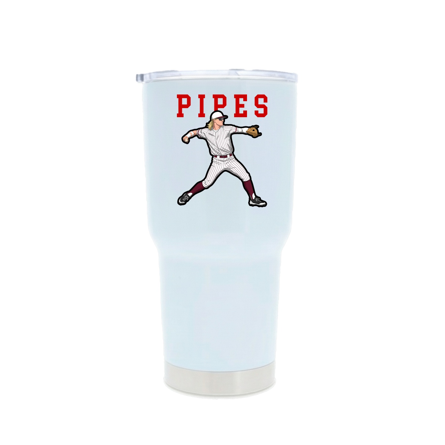 30oz Stainless Steel Tumbler — Shirsey in White