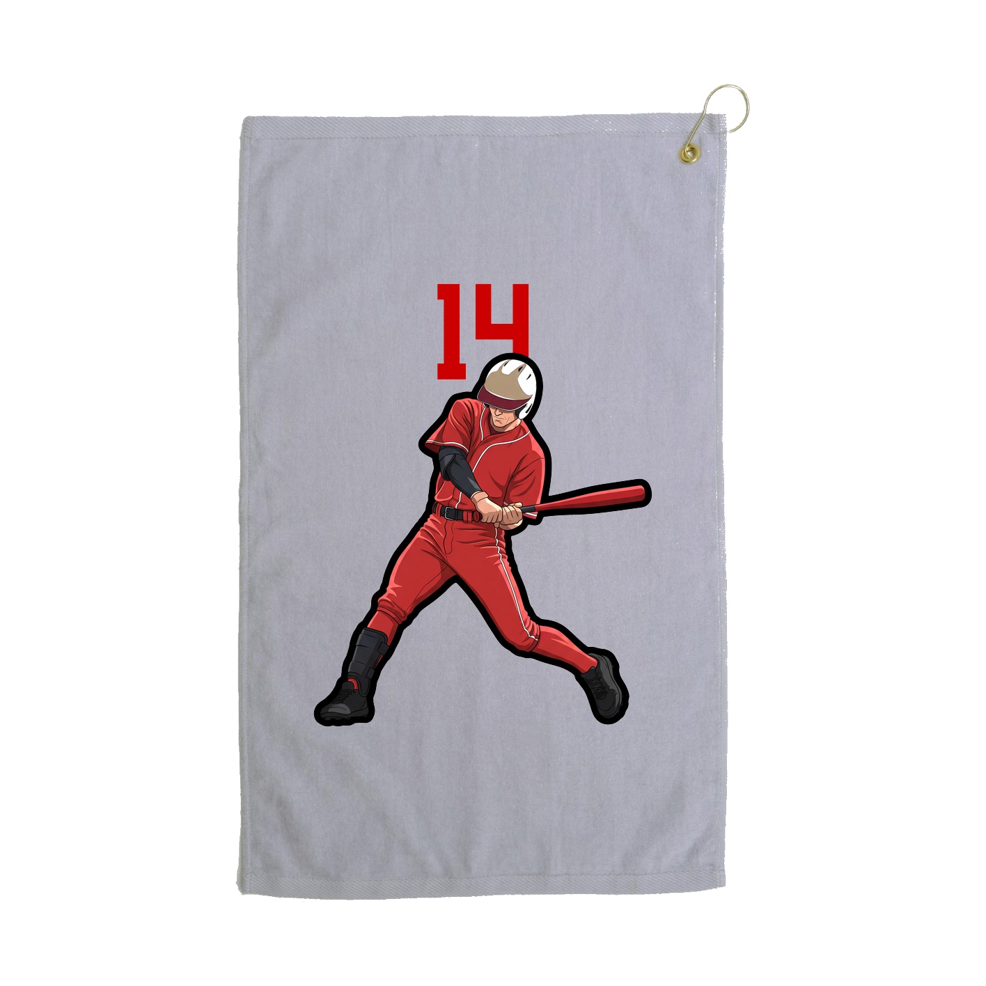 Golf Towel — Number Top in Grey
