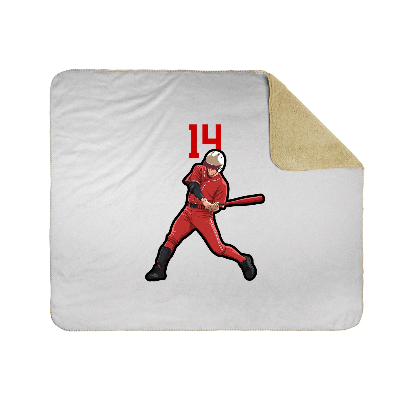 Throw Blanket — Number Top in White