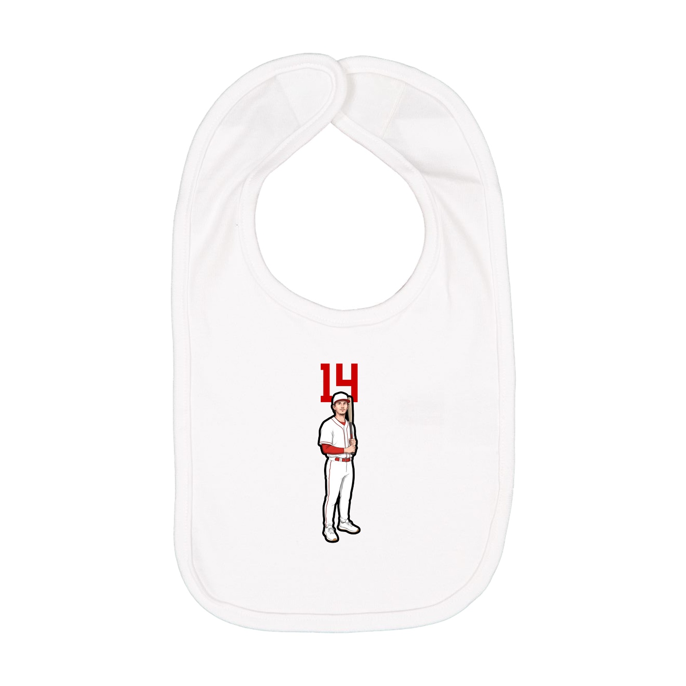 Infant Bib — Number Top in White