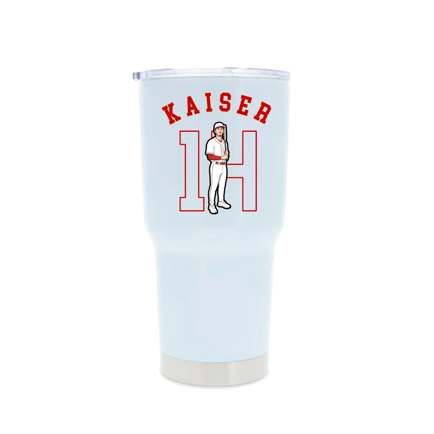 30oz Stainless Steel Tumbler — Shirsey Arch in White