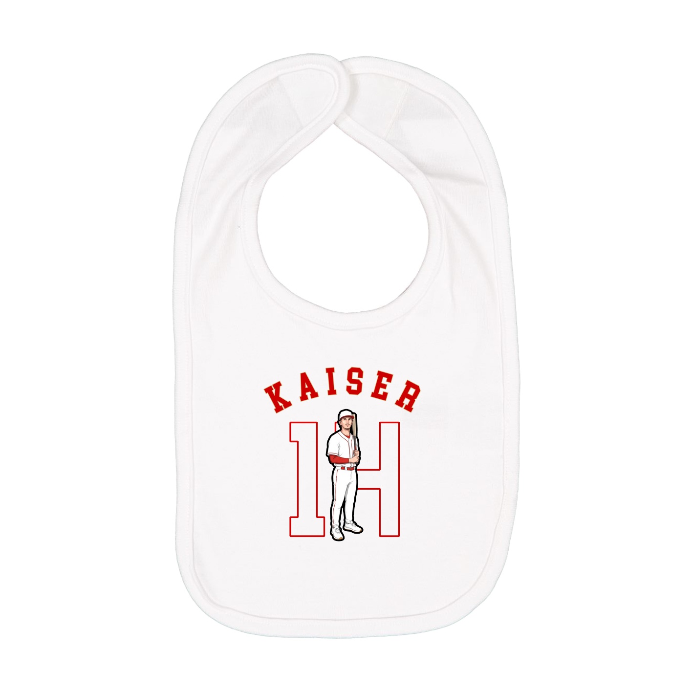 Infant Bib — Shirsey Arch in White