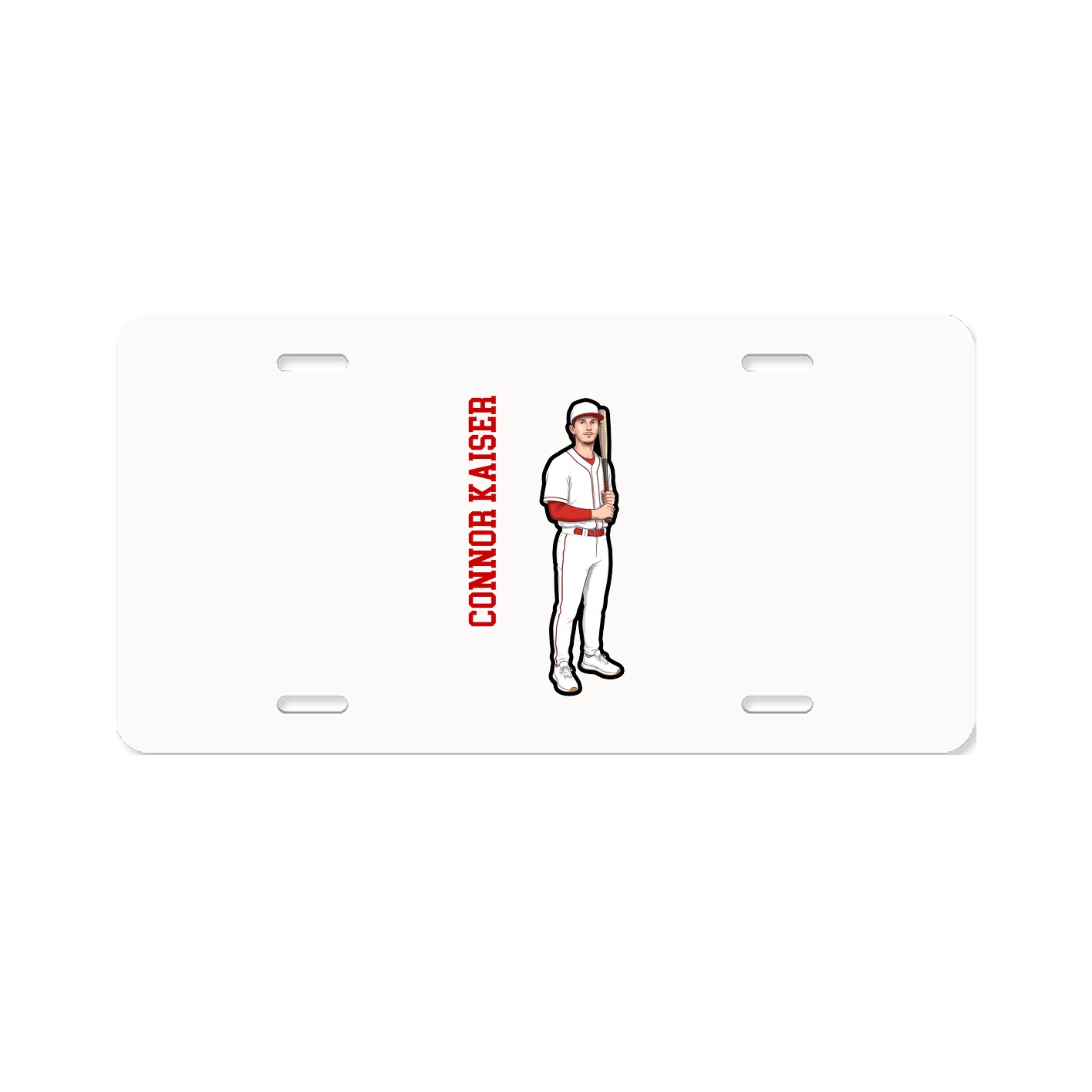 License Plate — Name Vertical in Classic
