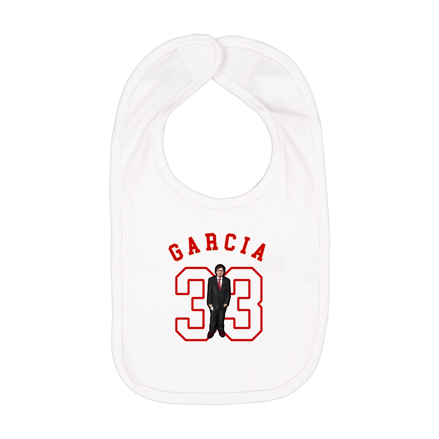 Infant Bib — Shirsey Arch in White