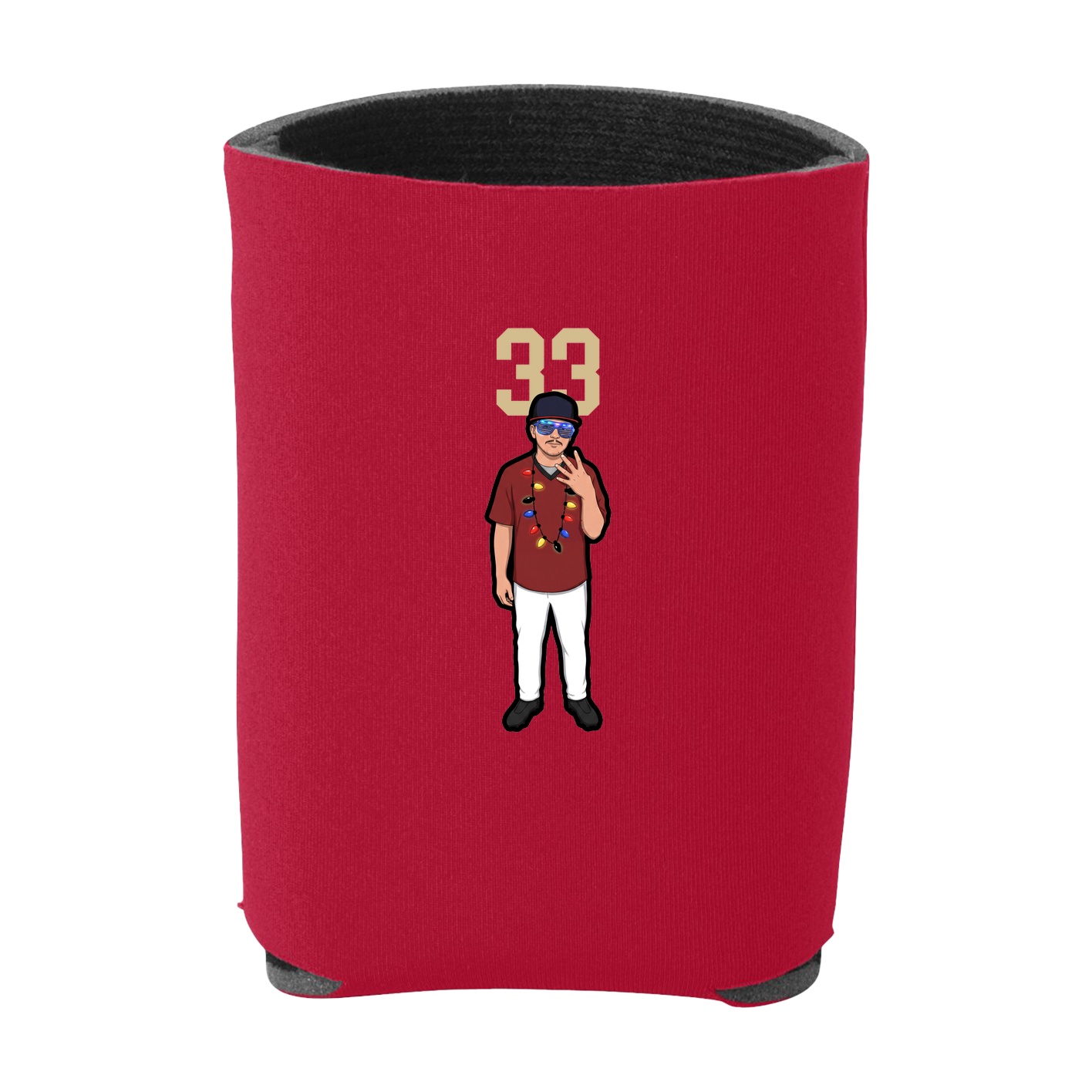 Can Holder — Number Top in Red