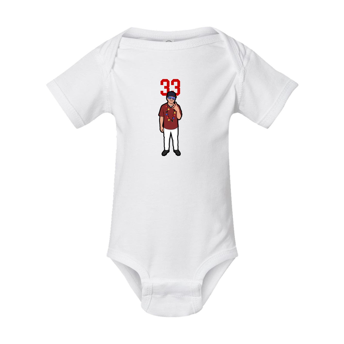 Baby Onesie — Number Top in White
