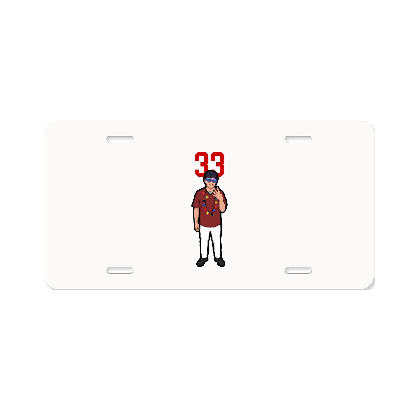 License Plate — Number Top in Classic