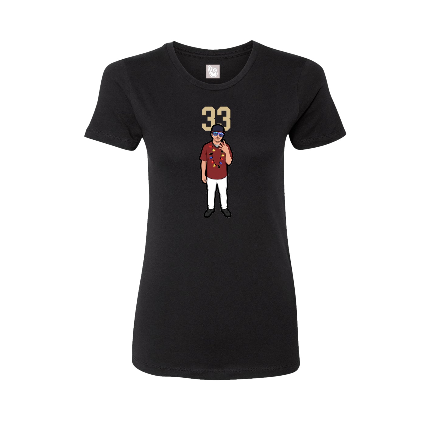 Womens Tee — Number Top in Black