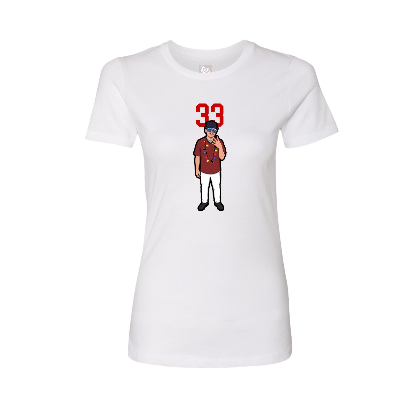 Womens Tee — Number Top in White