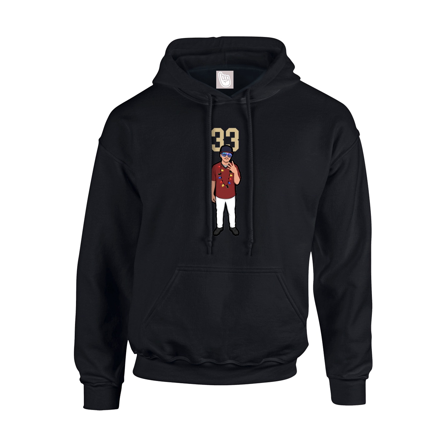 Hoodie — Number Top in Black