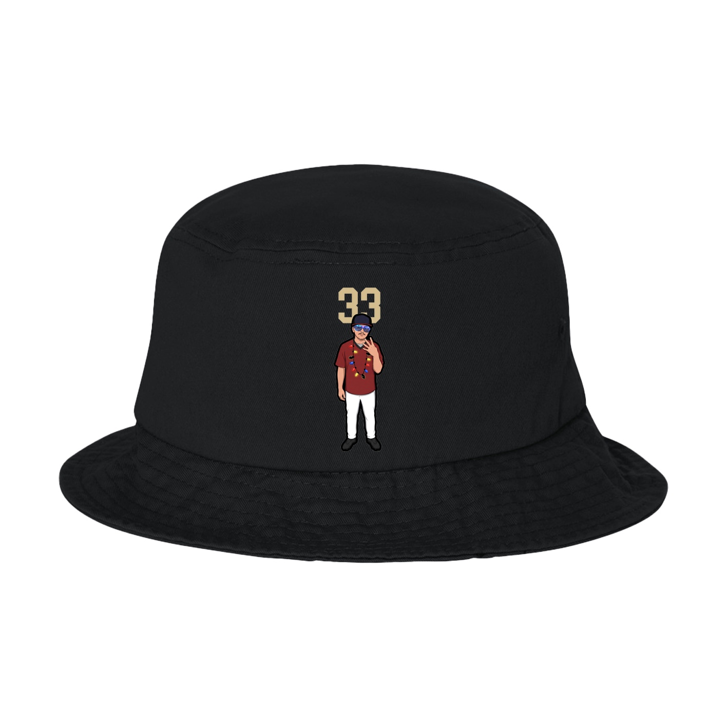Bucket Cap — Number Top in Black