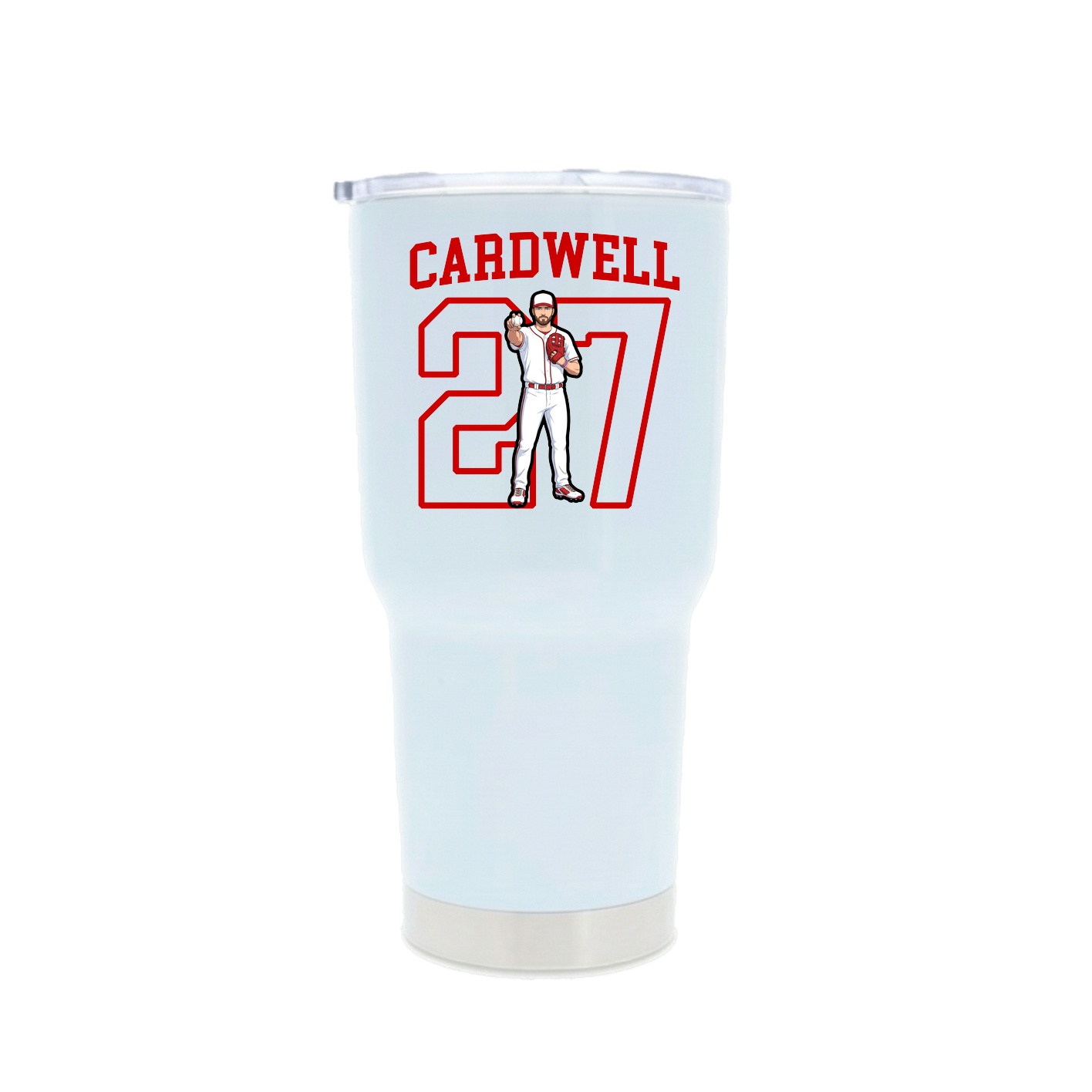 30oz Stainless Steel Tumbler — Shirsey in White