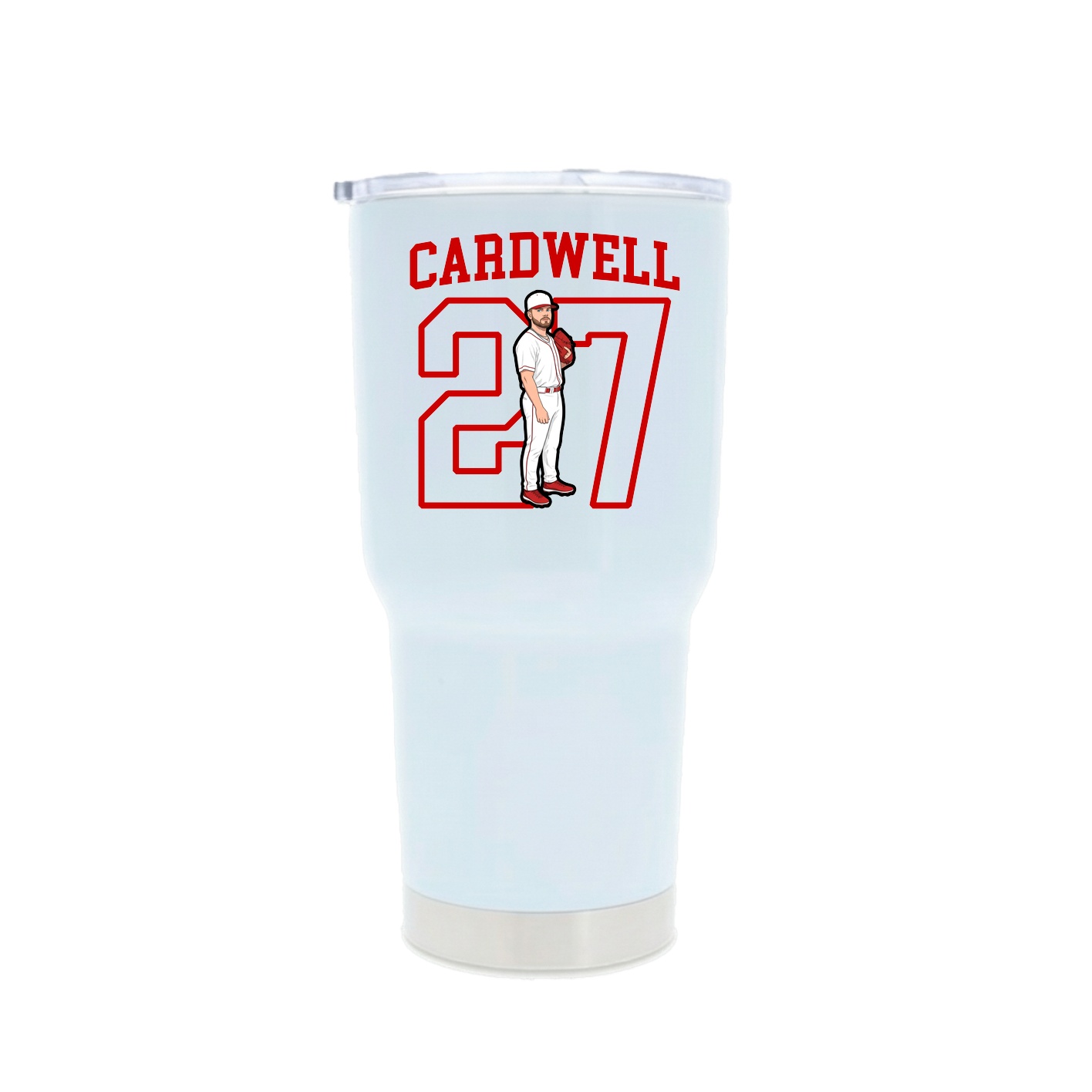 30oz Stainless Steel Tumbler — Shirsey in White