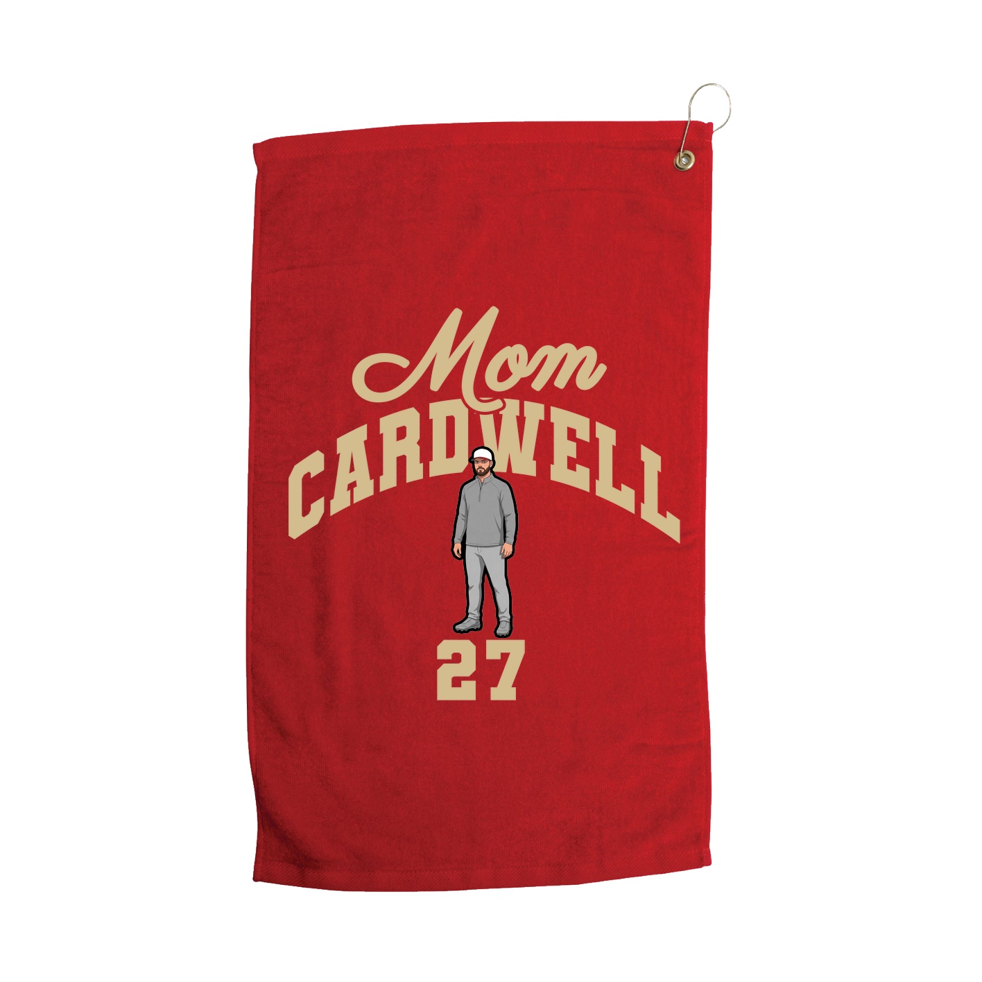 Golf Towel — Mothers Day Arch in Red