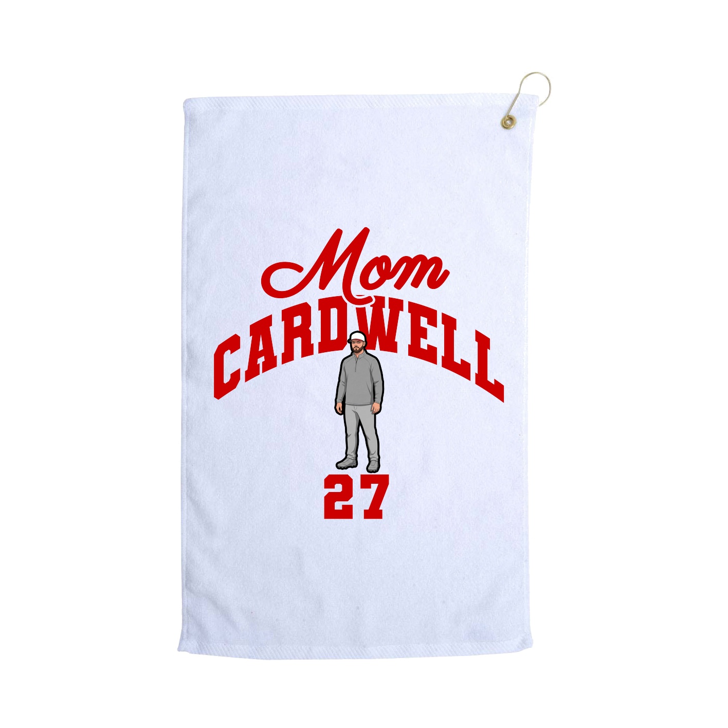 Golf Towel — Mothers Day Arch in White