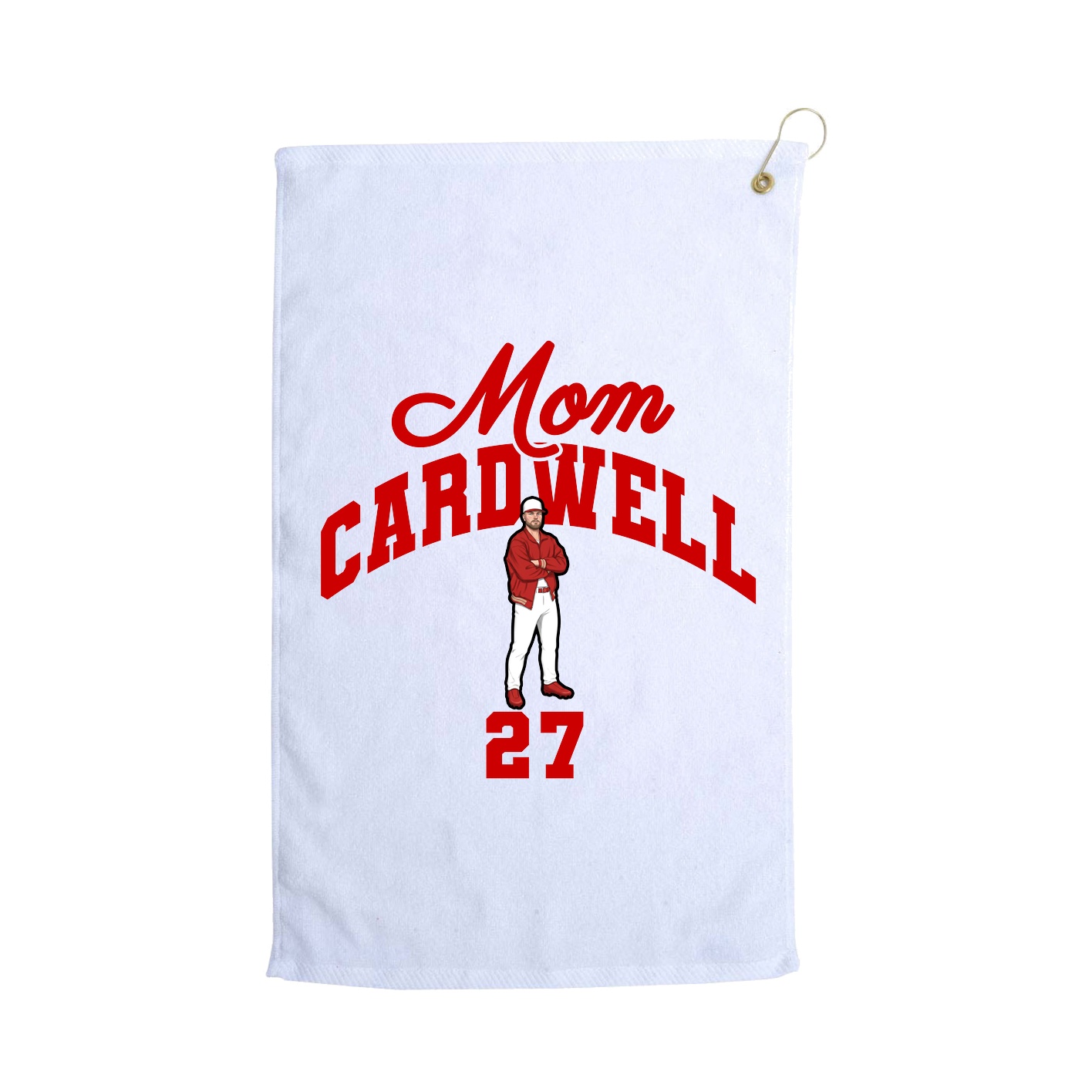 Golf Towel — Mothers Day Arch in White