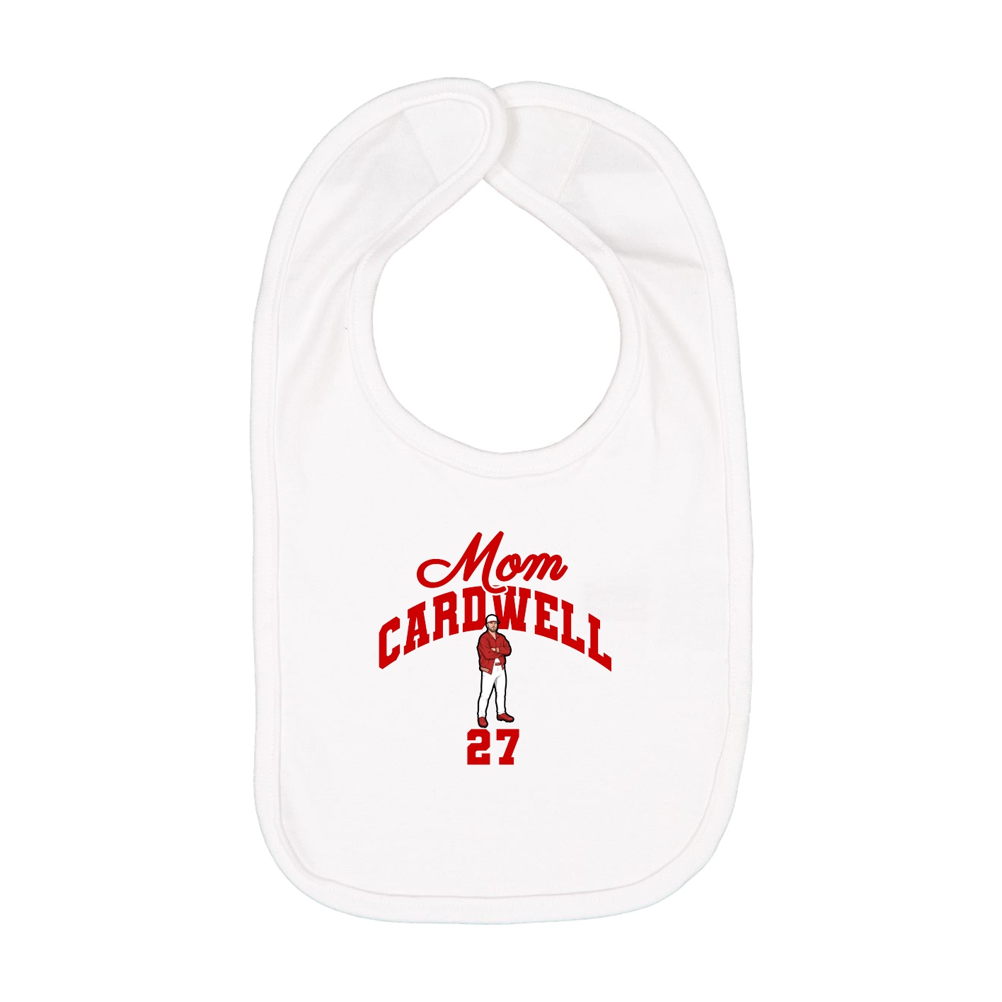 Infant Bib — Mothers Day Arch in White