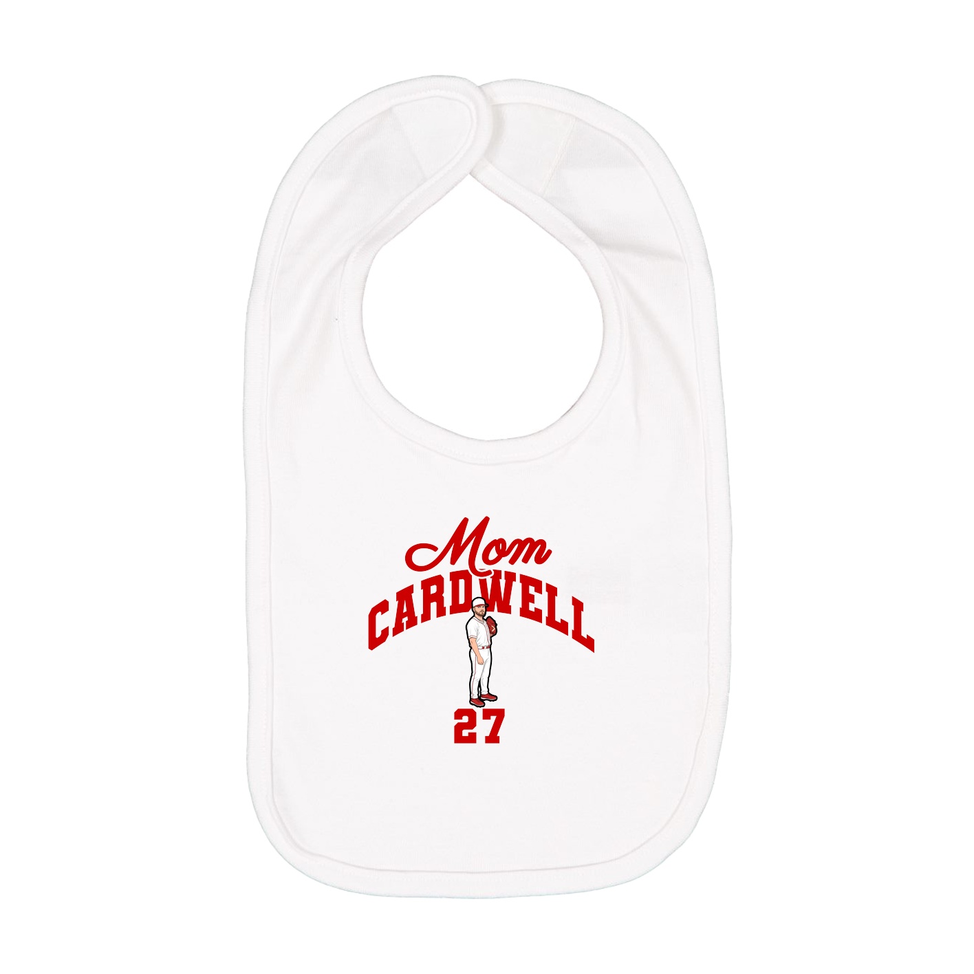 Infant Bib — Mothers Day Arch in White