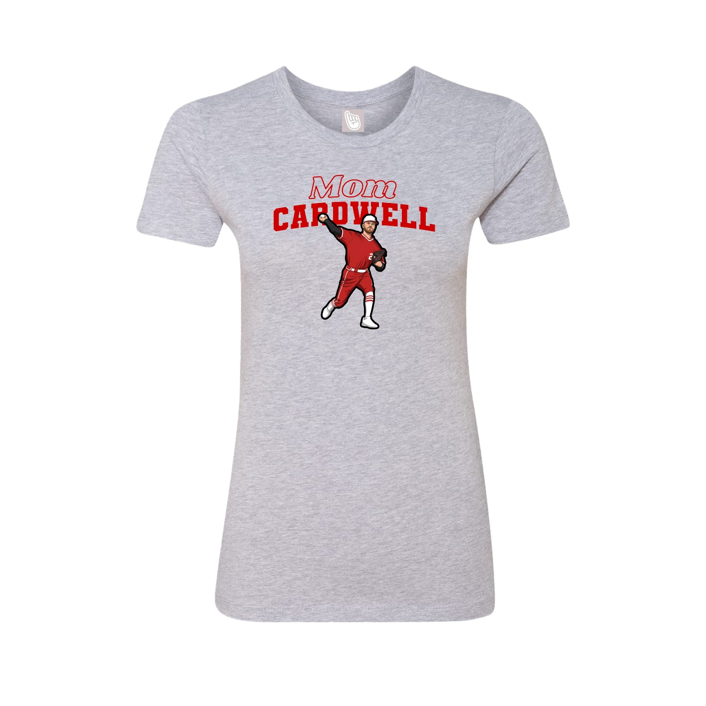 Womens Tee — Mothers Day Block in Grey