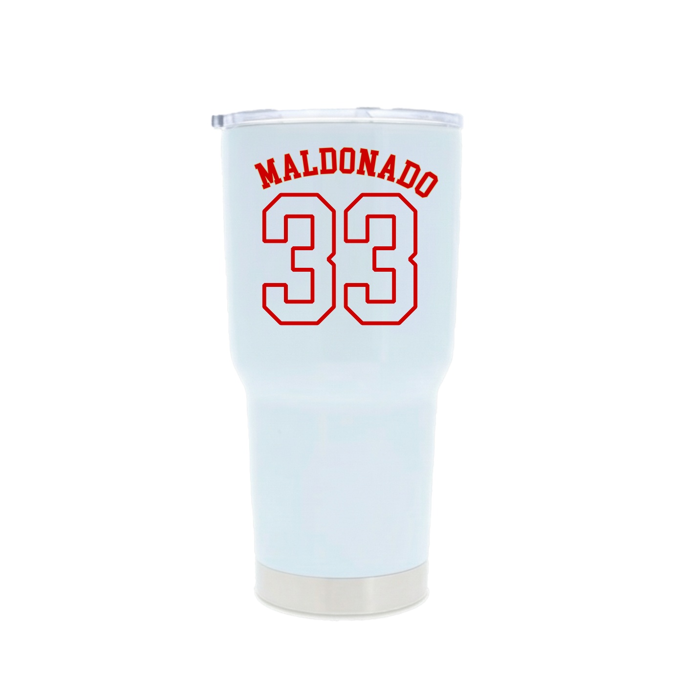 30oz Stainless Steel Tumbler — Shirsey Arch in White