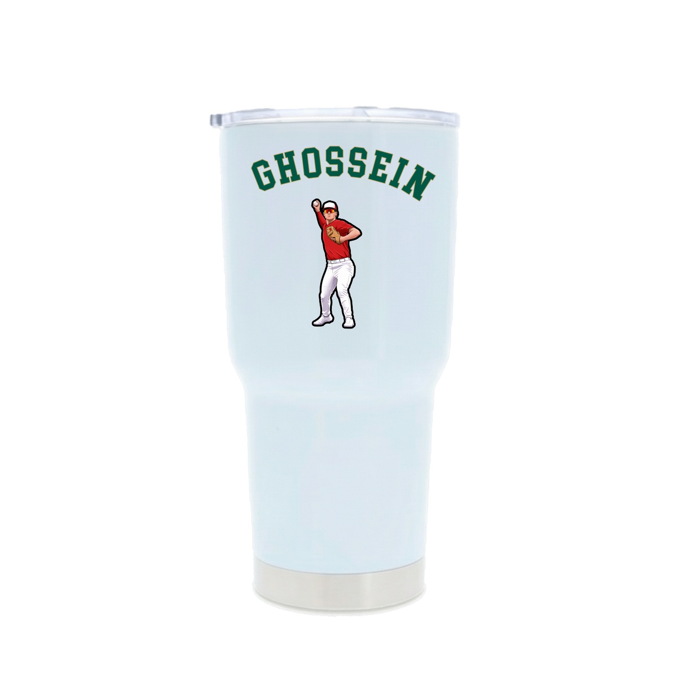 30oz Stainless Steel Tumbler — Shirsey Arch in White