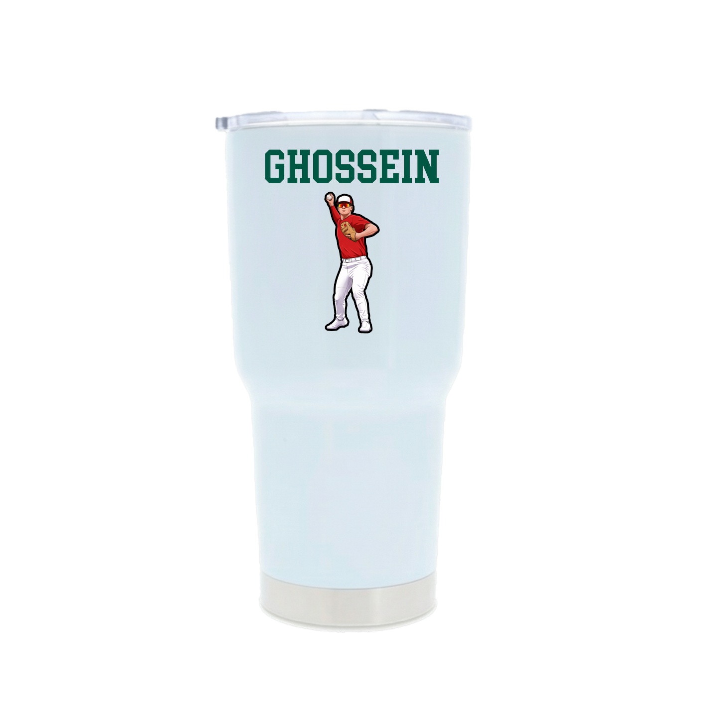 30oz Stainless Steel Tumbler — Shirsey in White