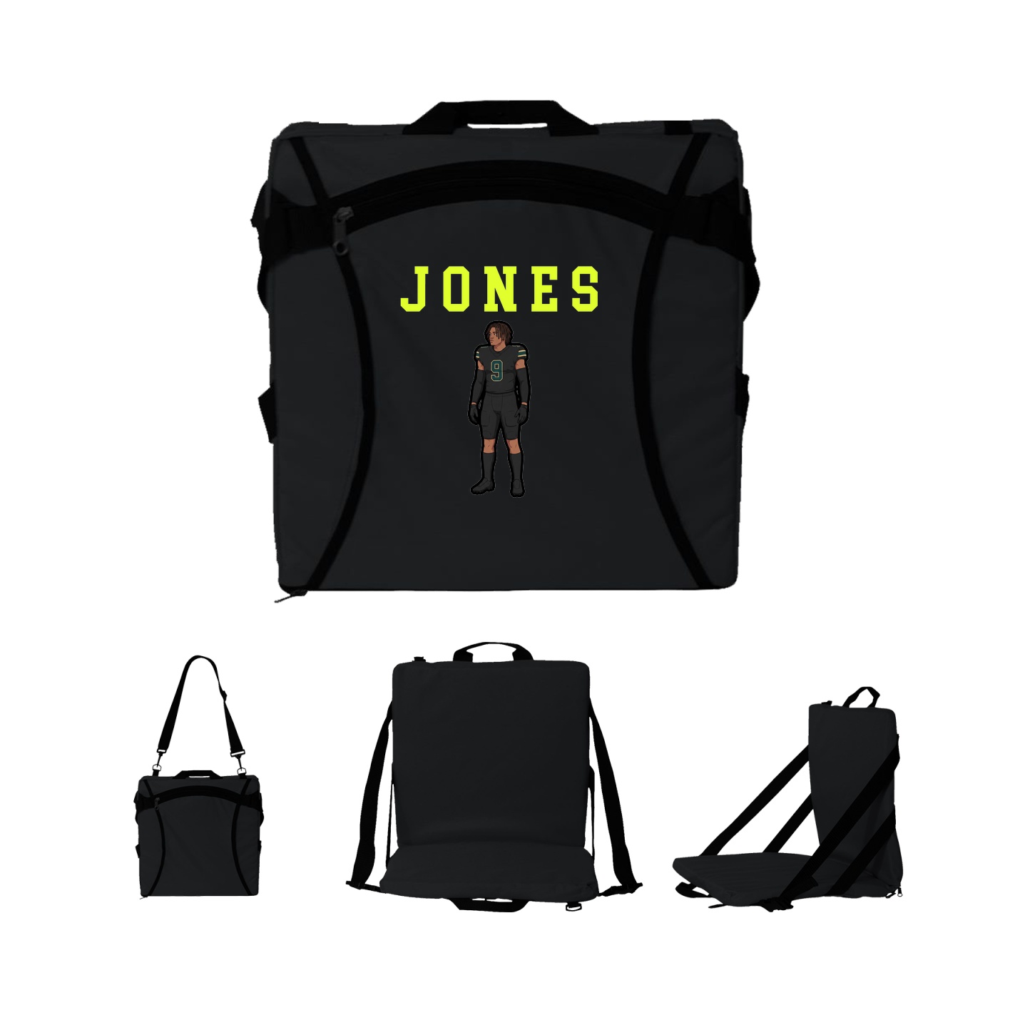 Folding Stadium Seat — Shirsey in Black