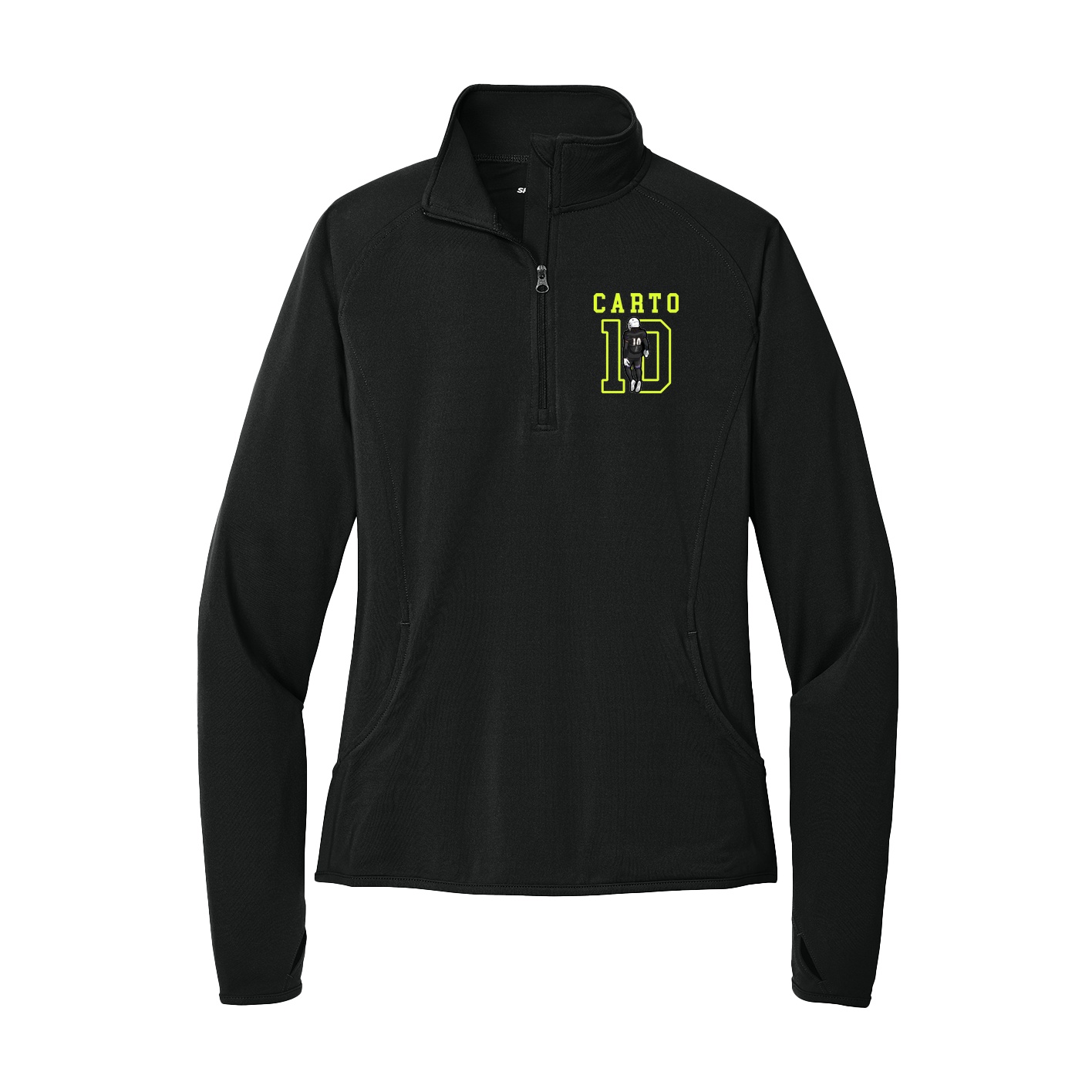 Women's Q-Zip Pullover — Shirsey in Black