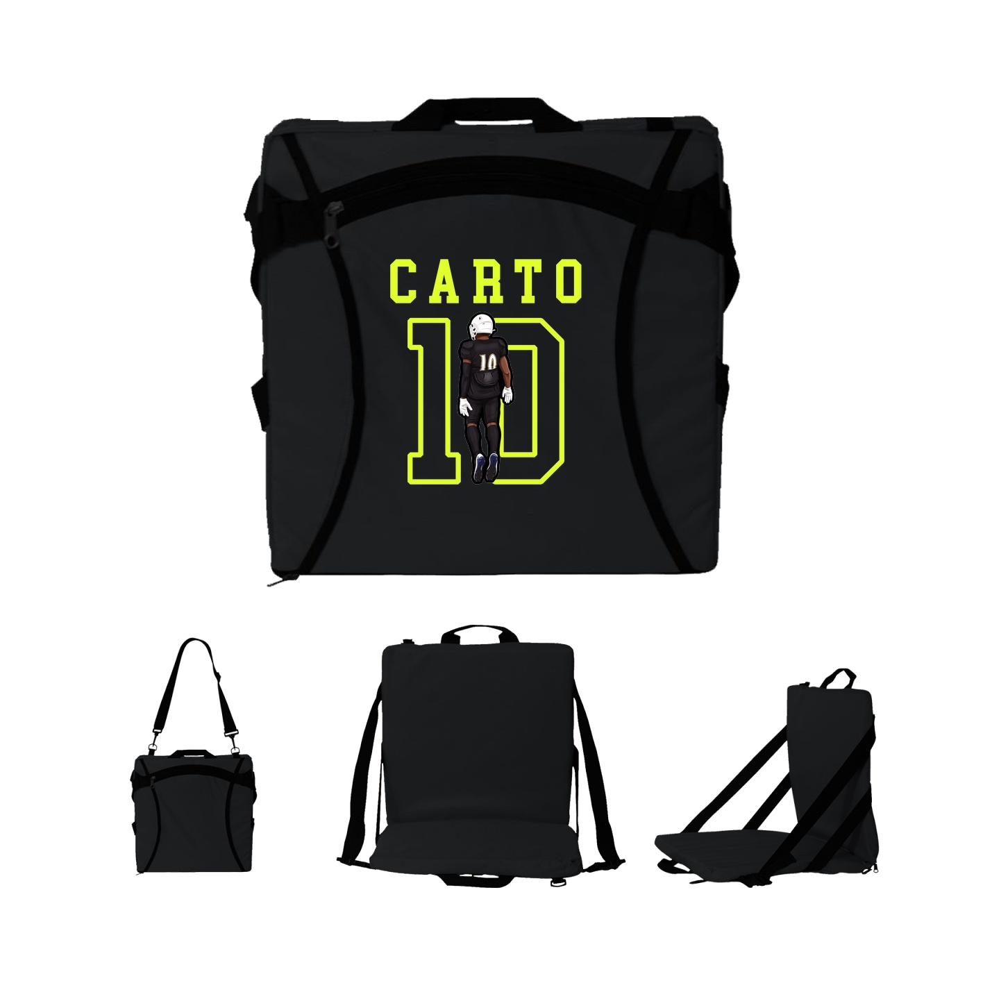 Folding Stadium Seat — Shirsey in Black