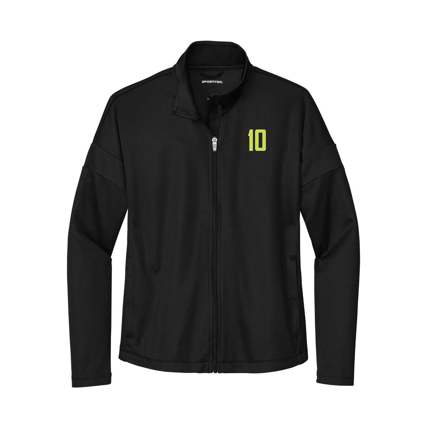 Womens Team Travel Full-Zip Jacket — Front Shirsy in Black