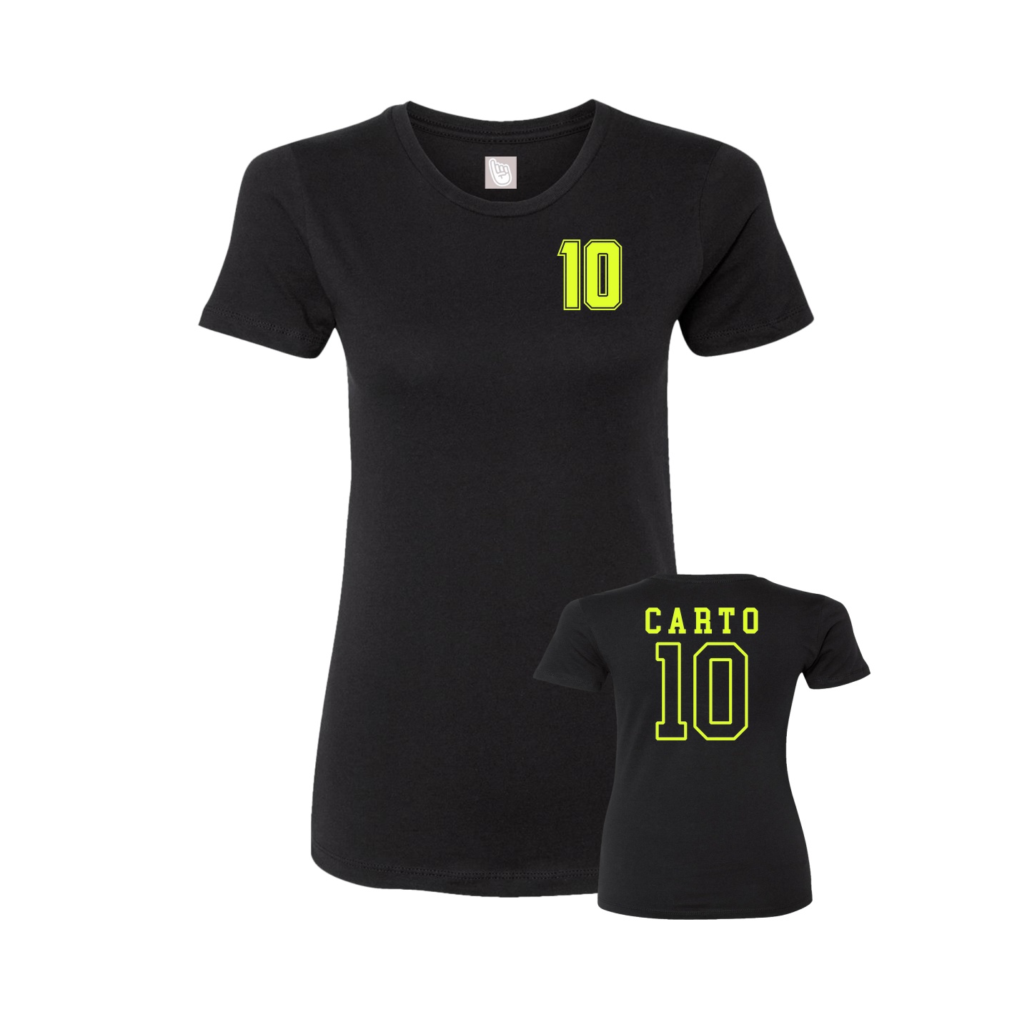 Womens Tee — Chest Back in Black