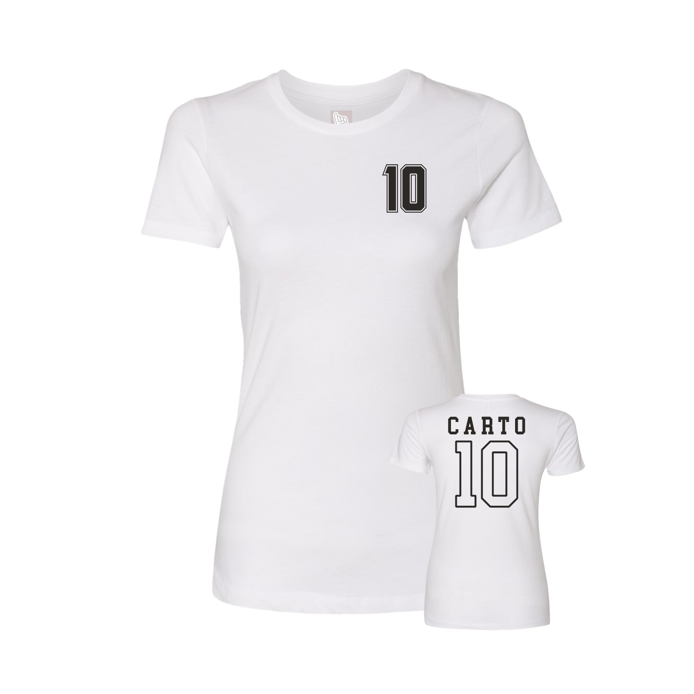 Womens Tee — Chest Back in White