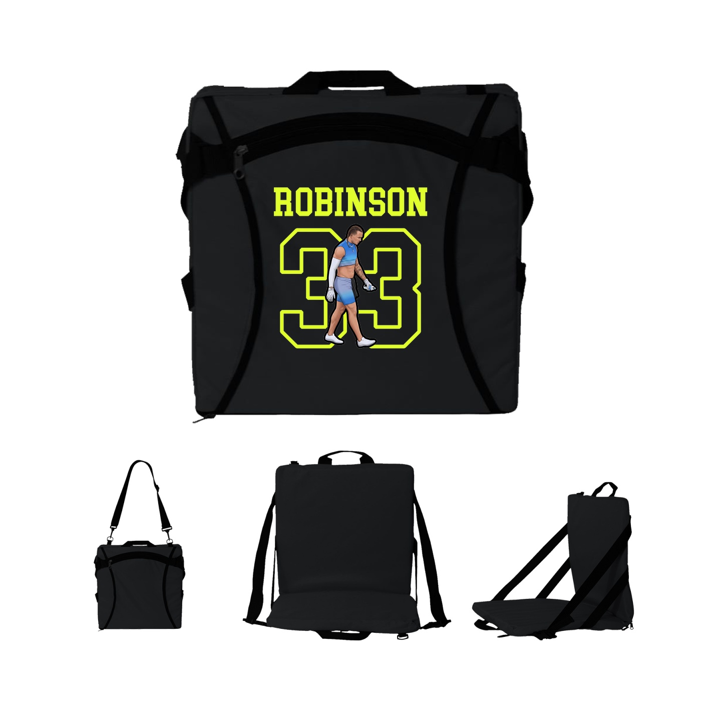 Folding Stadium Seat — Shirsey in Black