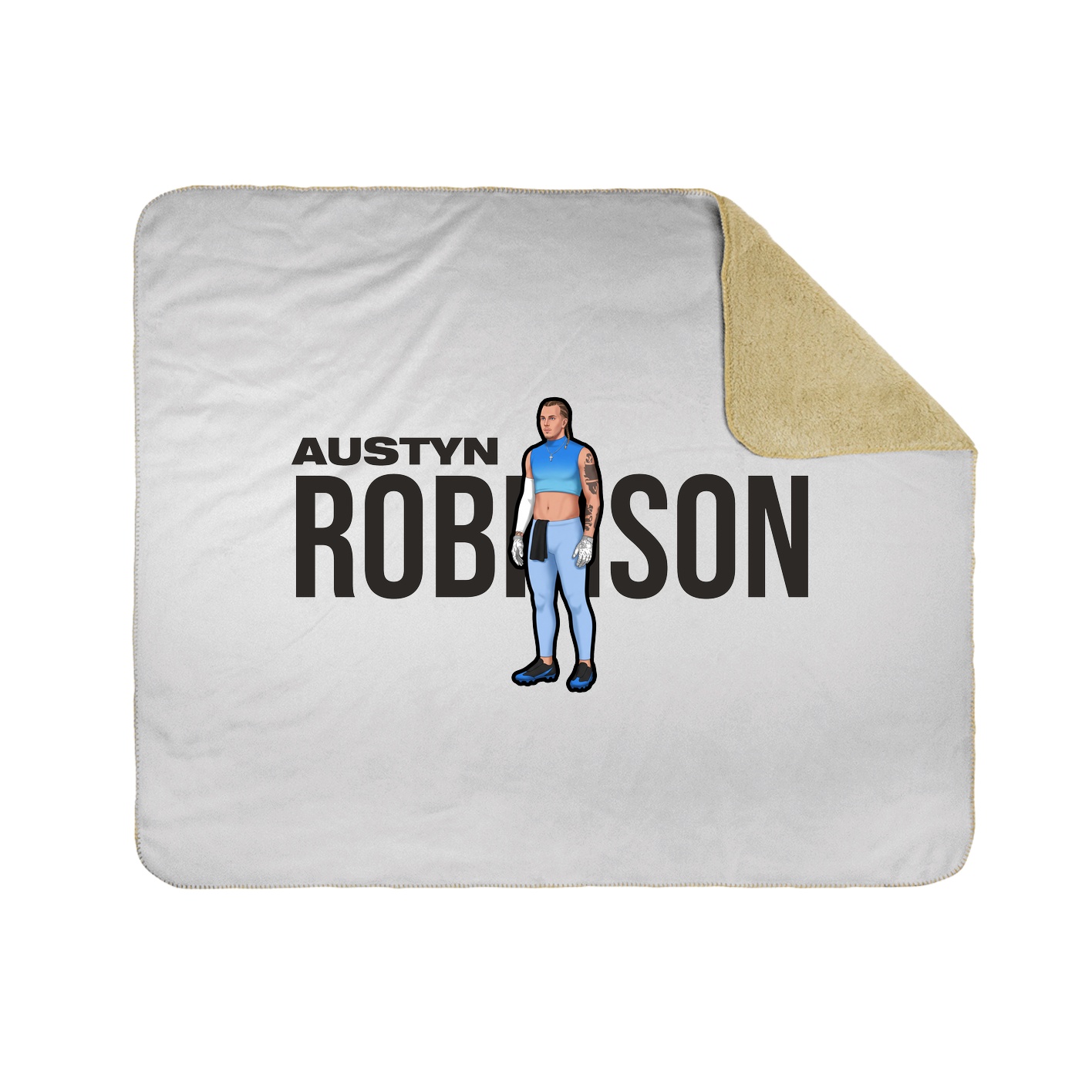 Throw Blanket — Player Name in White