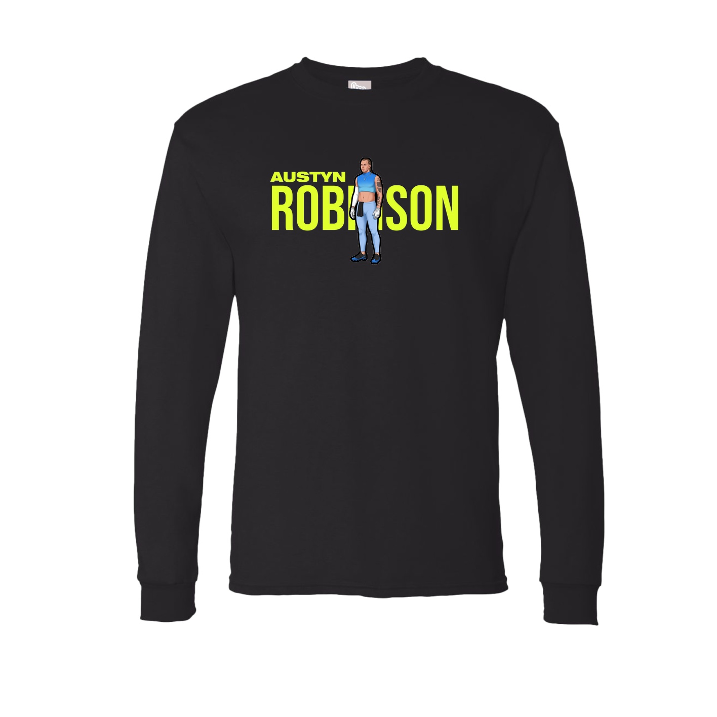 Long Sleeve Tee — Player Name in Black