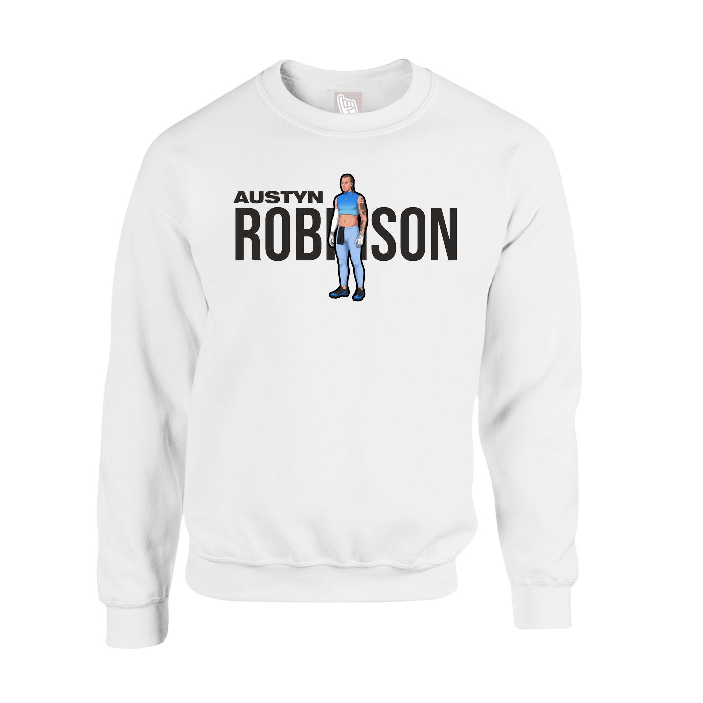 Fleece Crew — Player Name in White
