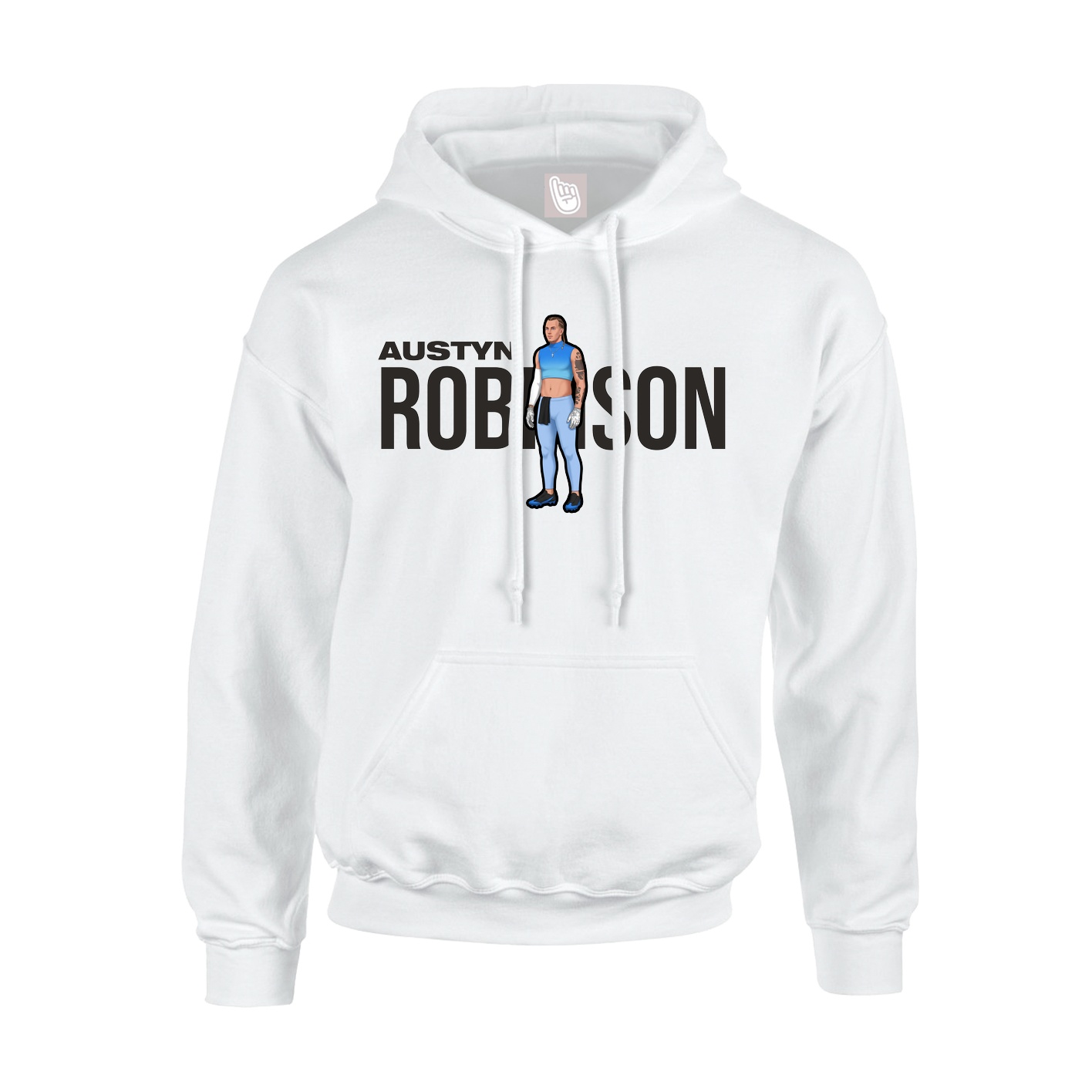 Youth Hoodie — Player Name in White