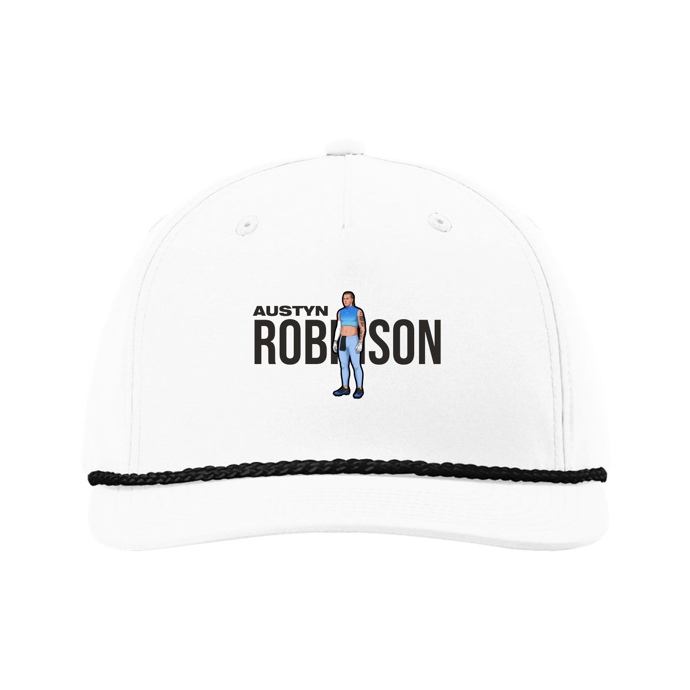 Five-Panel Classic Rope Cap — Player Name in White