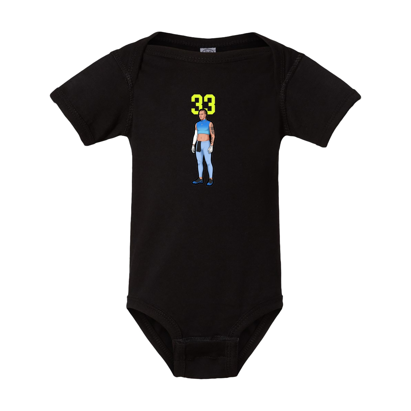 Baby Onesie — Number Top in Black