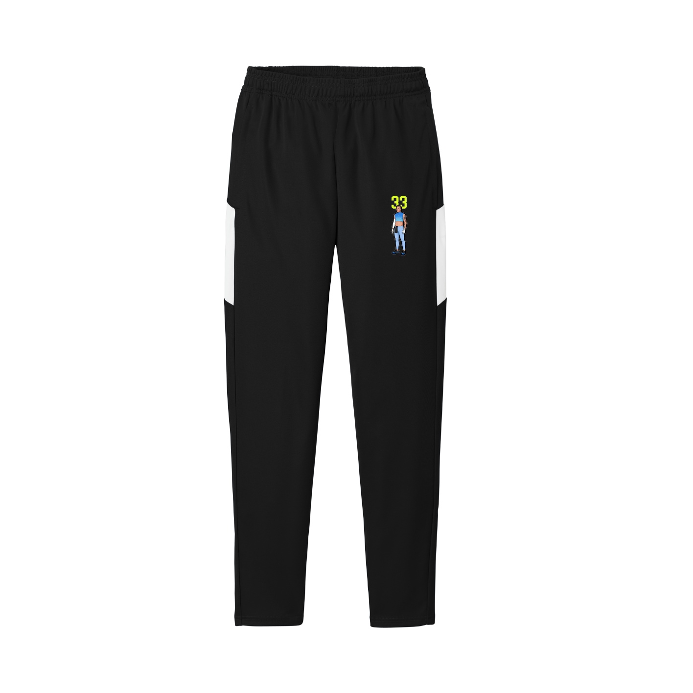 Team Travel Pant — Number Top in Black/White