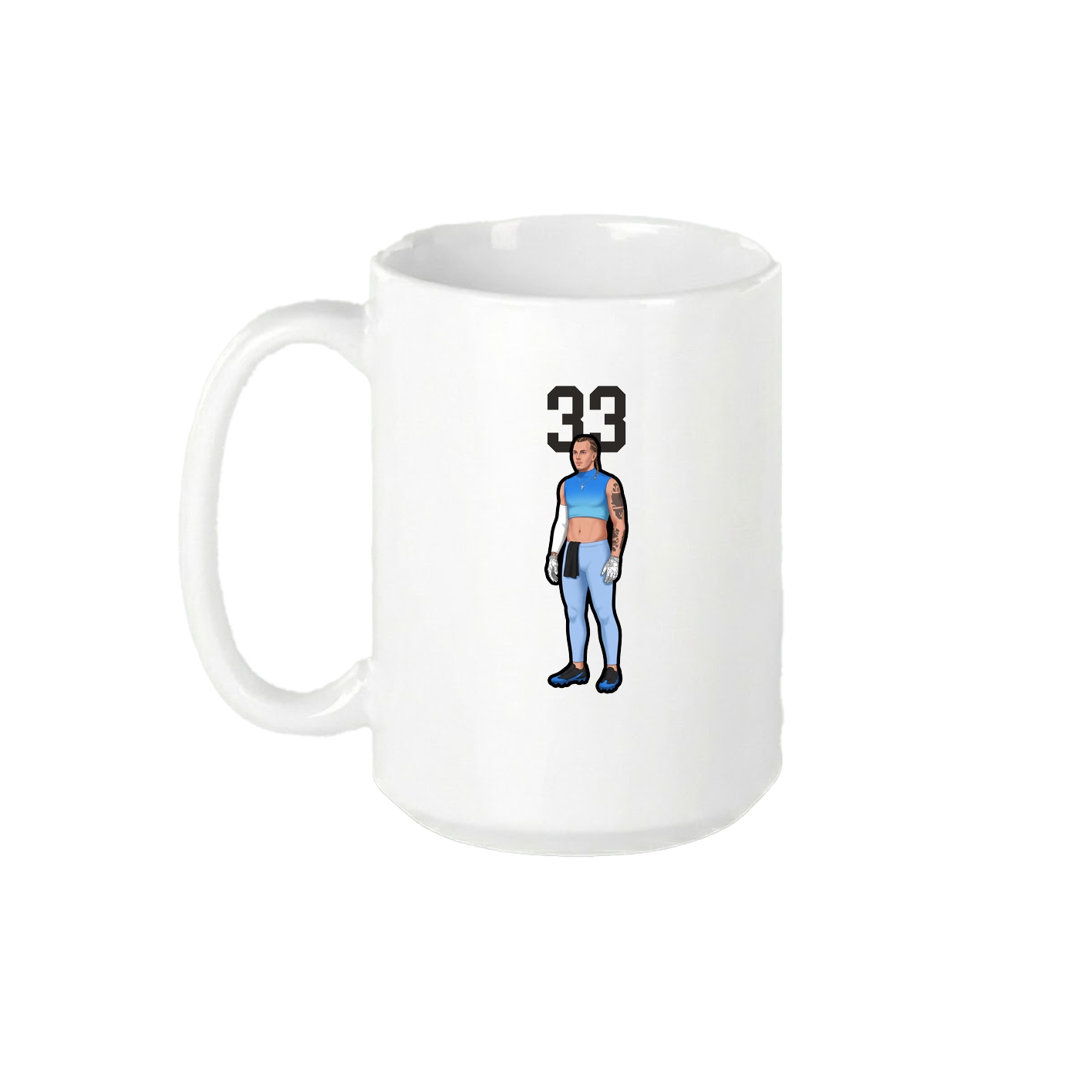 15oz Coffee Mug — Number Top in White