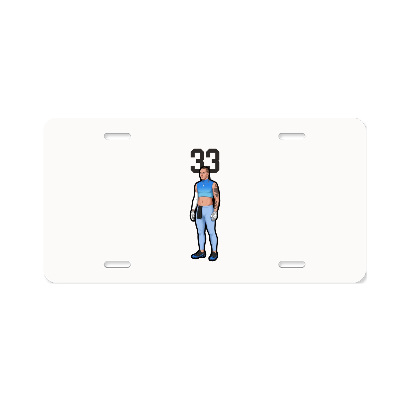 License Plate — Number Top in Classic