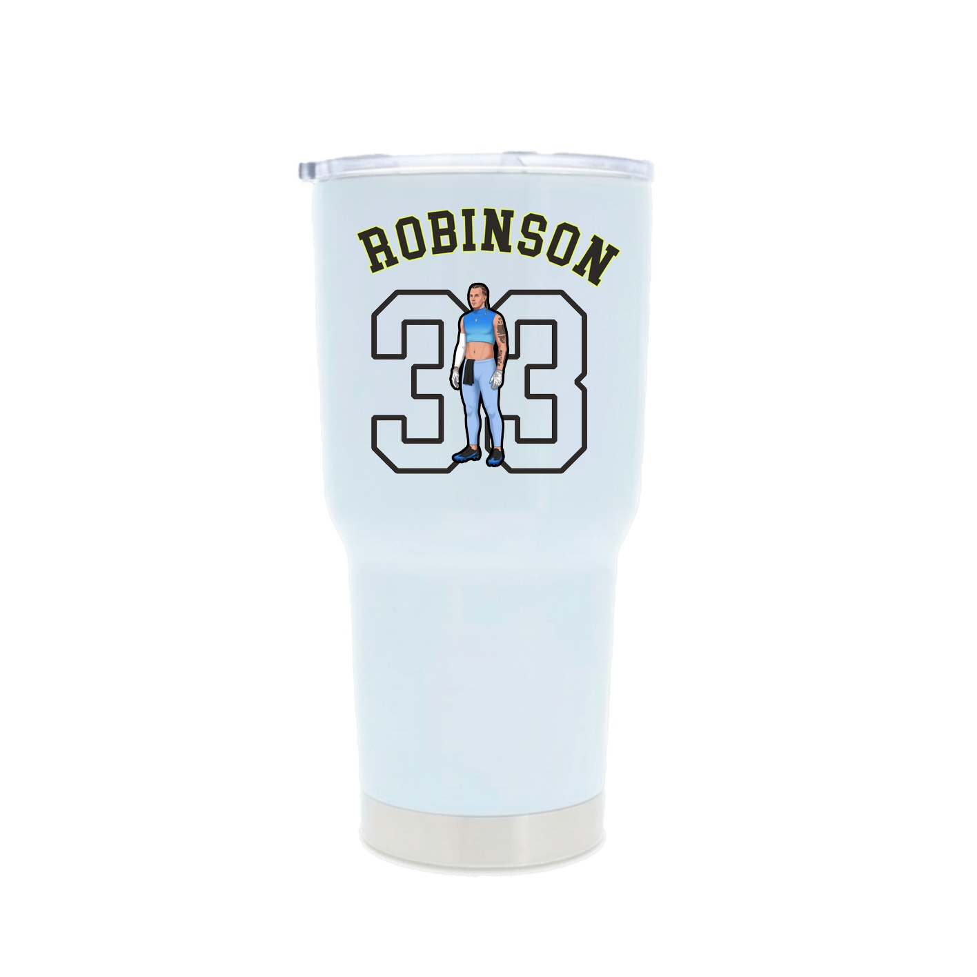 30oz Stainless Steel Tumbler — Shirsey Arch in White