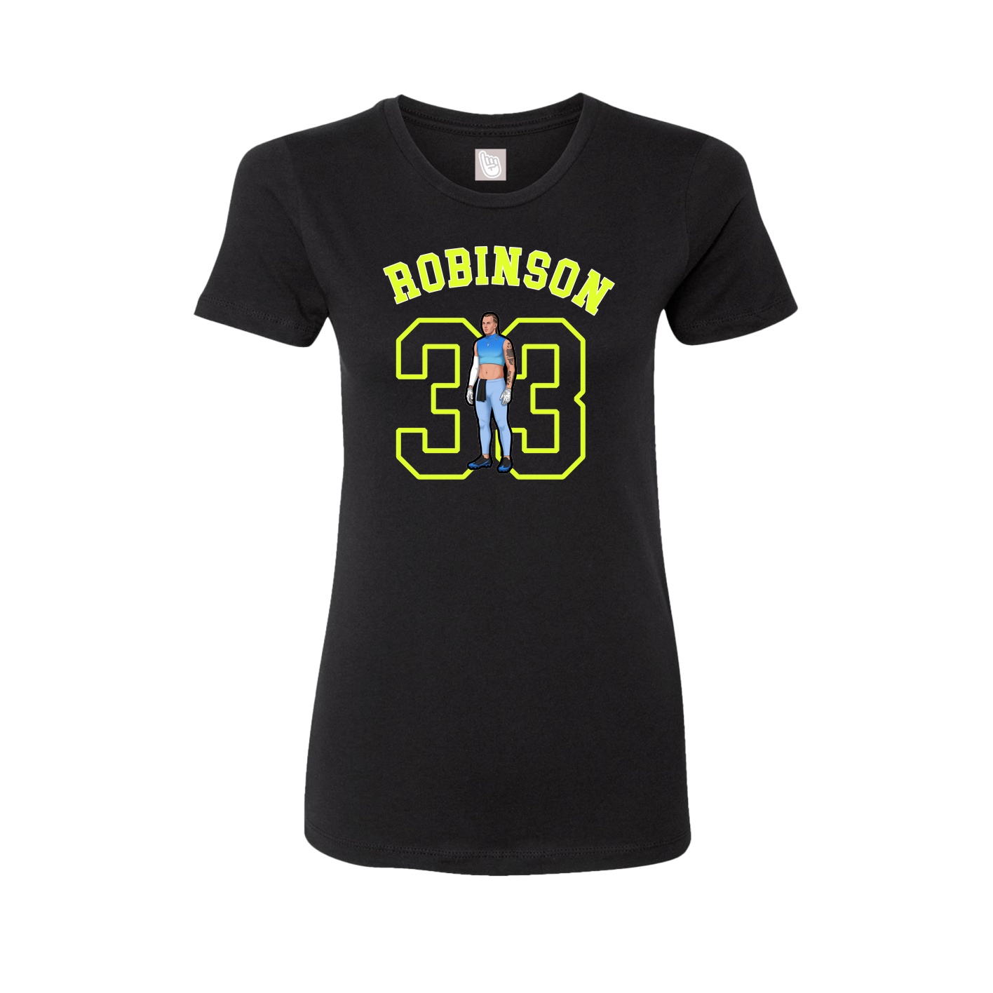 Fitted Women's Tee — Shirsey Arch in Black