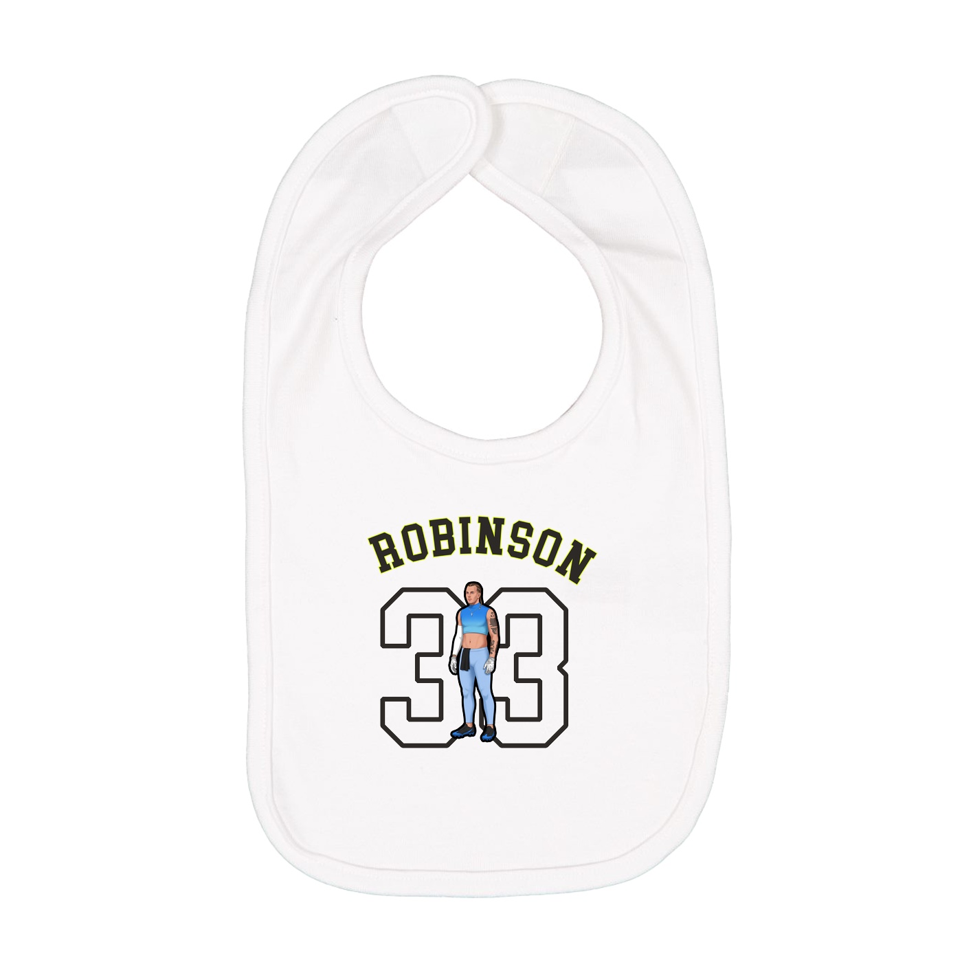 Infant Bib — Shirsey Arch in White