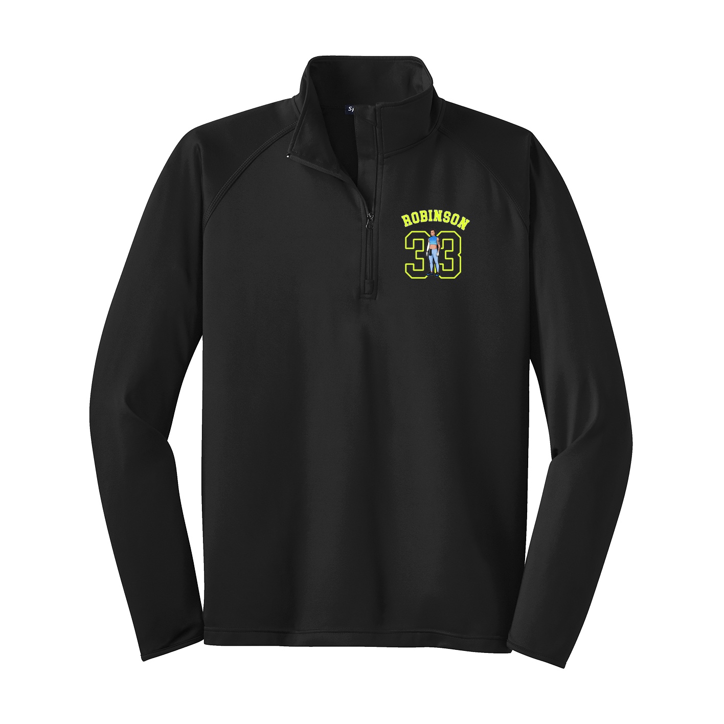 Q-Zip Pullover — Shirsey Arch in Black