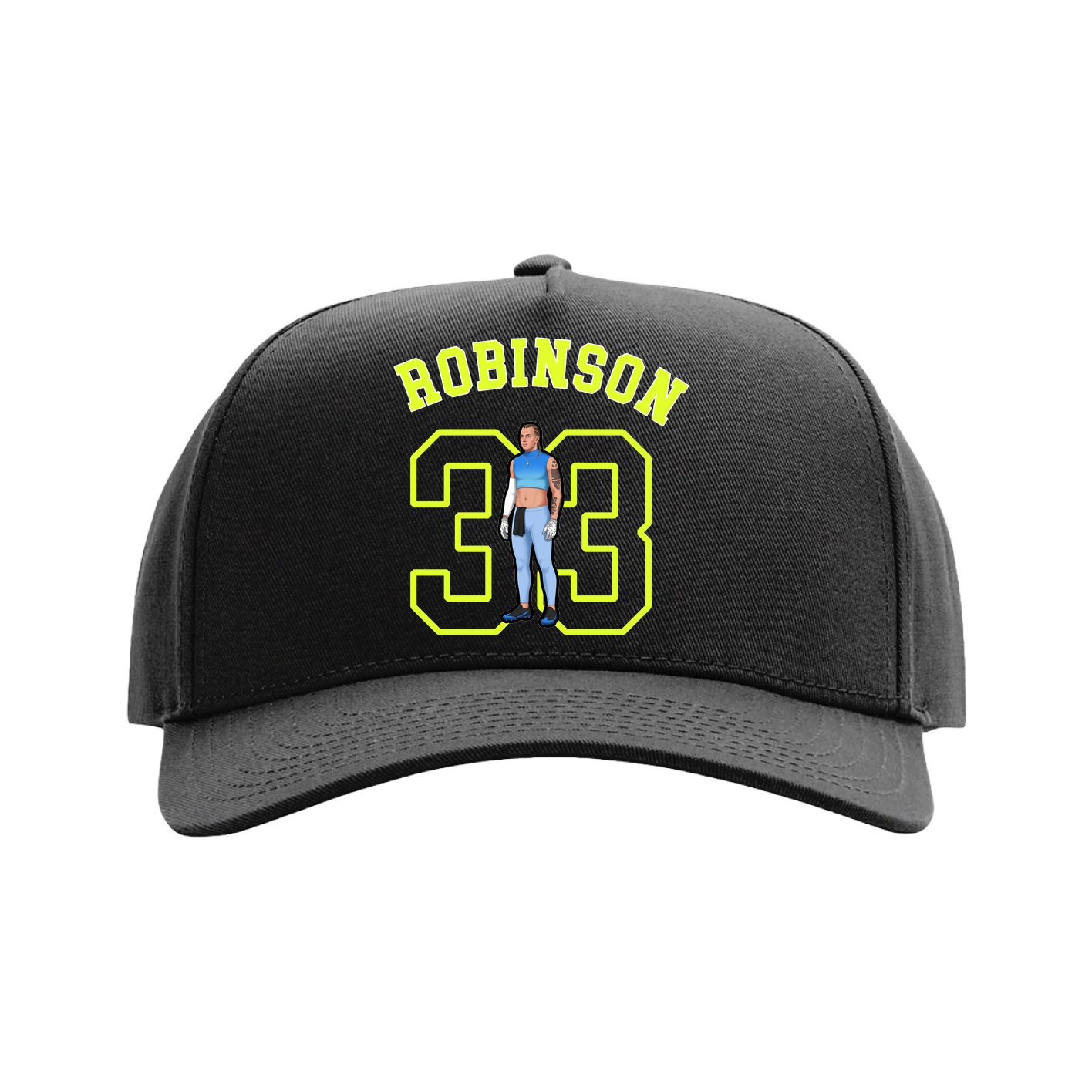 Full Fabric Five-Panel Champ Cap — Shirsey Arch in Black