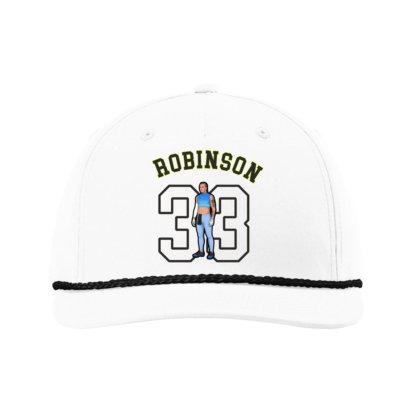 Five-Panel Classic Rope Cap — Shirsey Arch in White