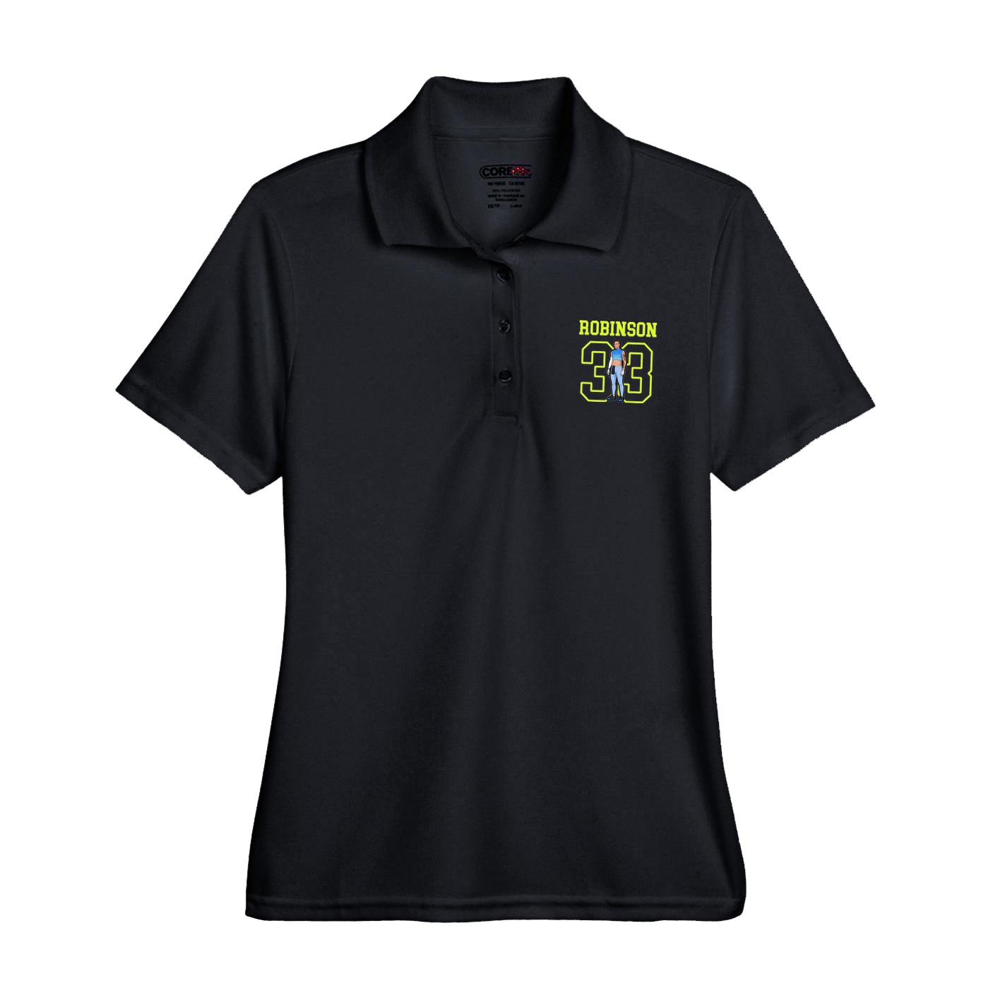 Womens Performance Polo — Shirsey in Black